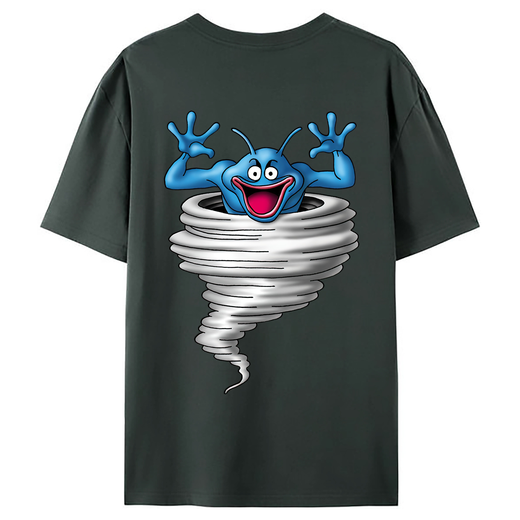 （画像用） ドラゴンクエスト Doragon Kuesuto Dragon Quest 綿100％ メンズ半袖Tシャツ（バックプリント） 通気性